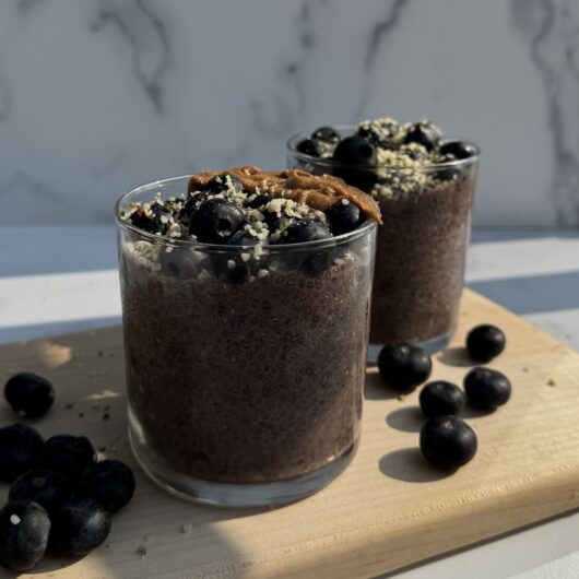 Blueberry Protein Chia Pudding